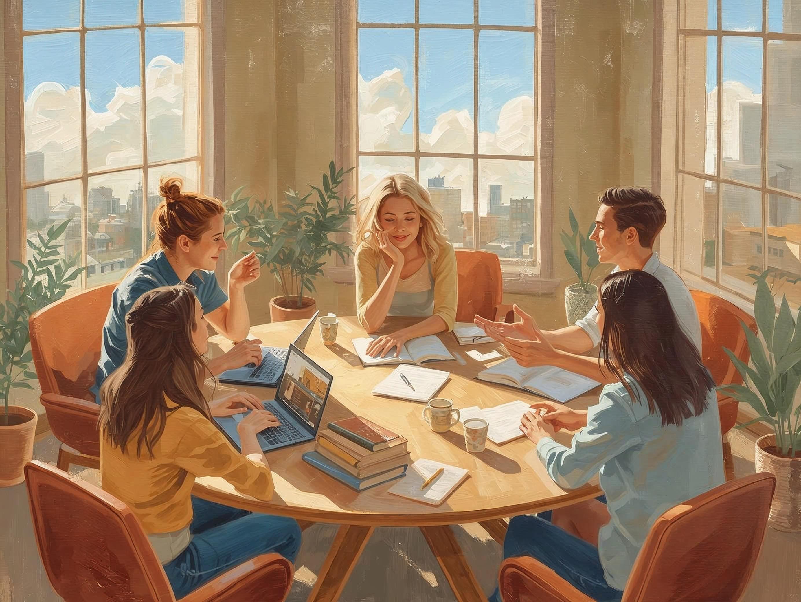 Команда проекта за круглым столом